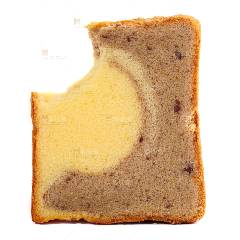 白底上的红豆双拼吐司