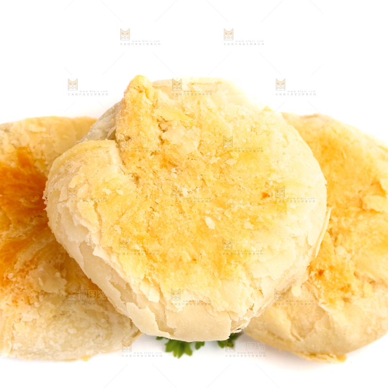 苏式月饼放在白底上