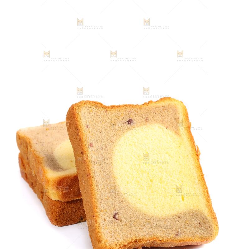 白底上的红豆双拼吐司