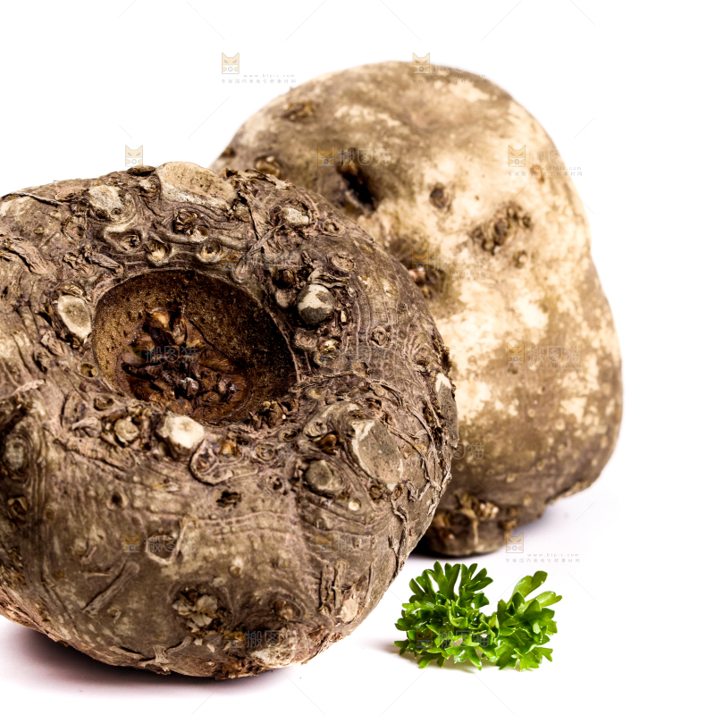 白底上摆放着魔芋