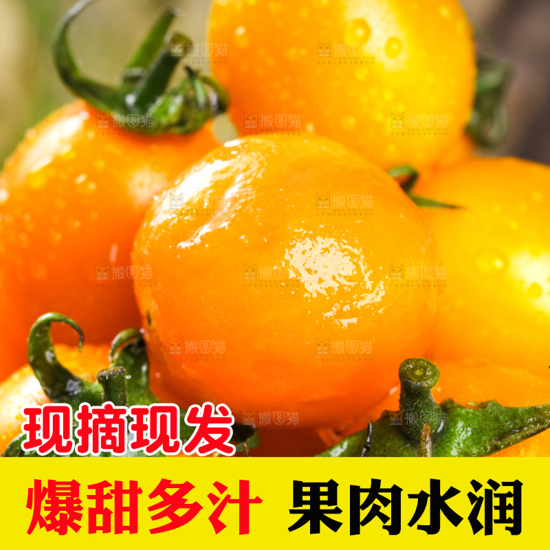 深底上放着黄色小番茄