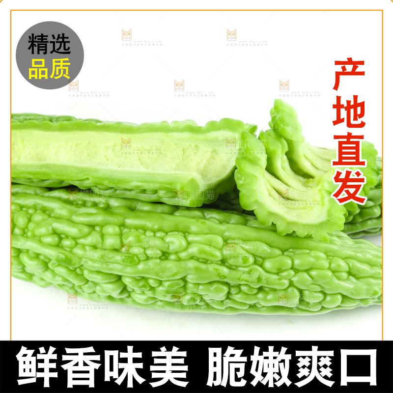 白底上摆放着凉瓜
