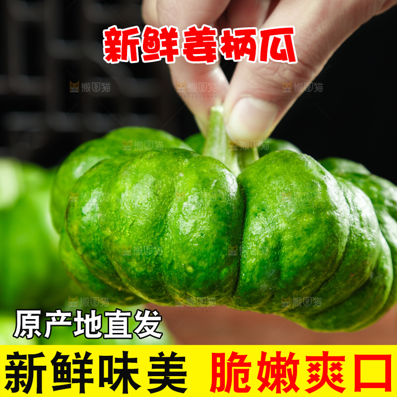 手里拿着姜柄瓜