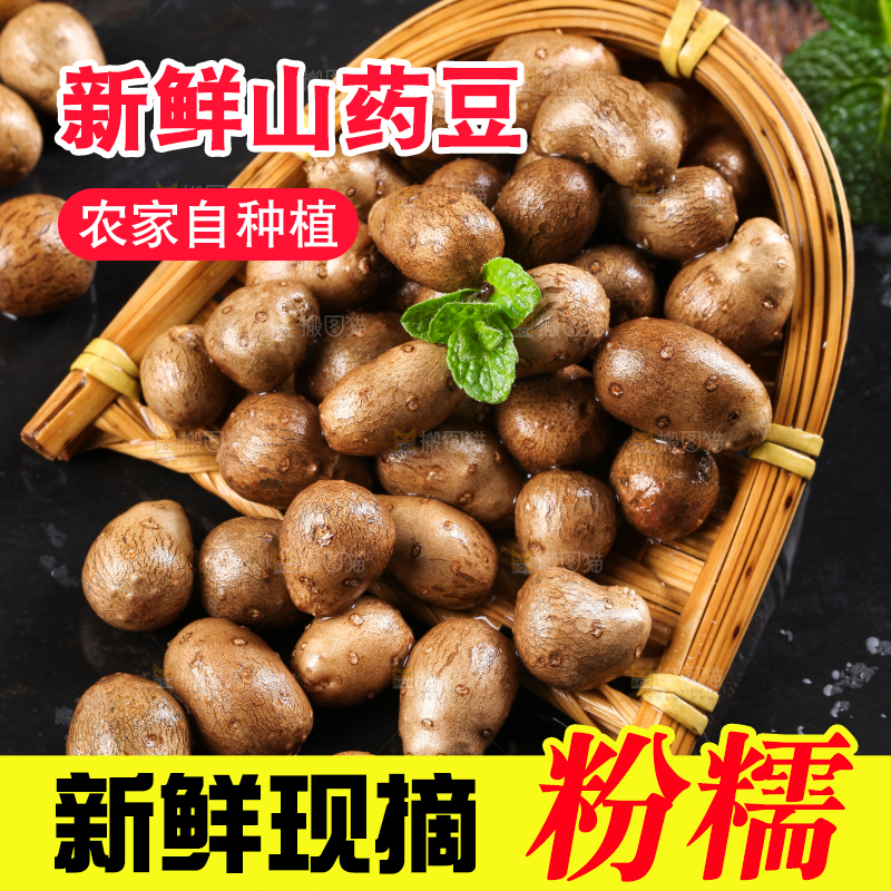 篮子里装着山药籽