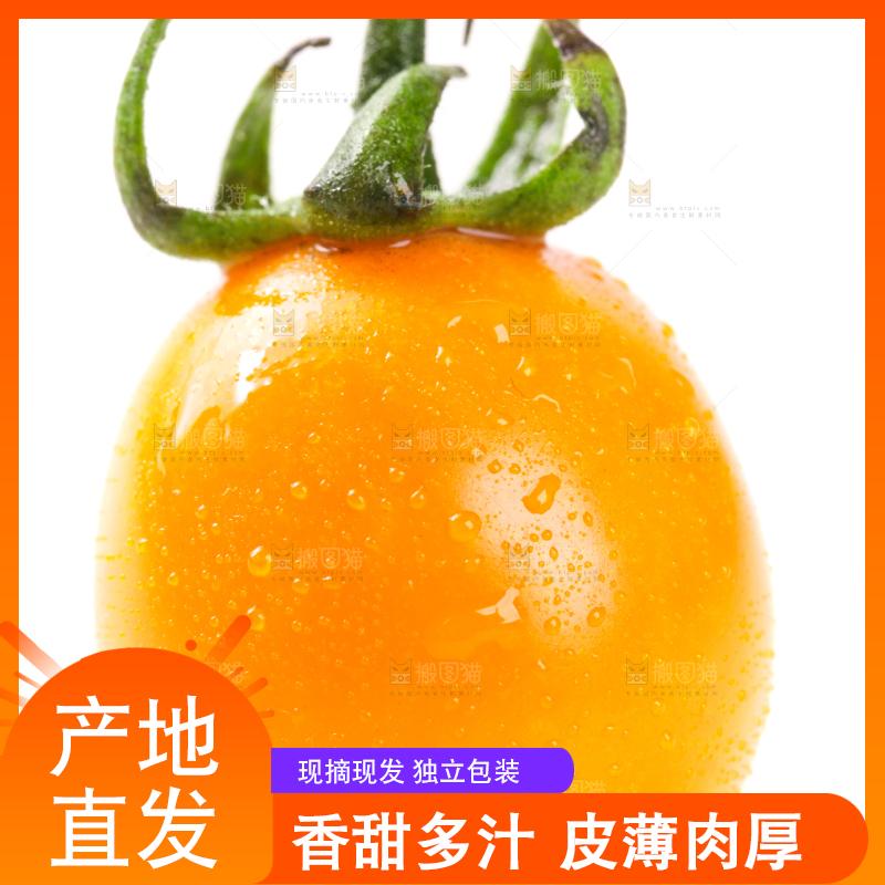 白底上摆放着圣女果