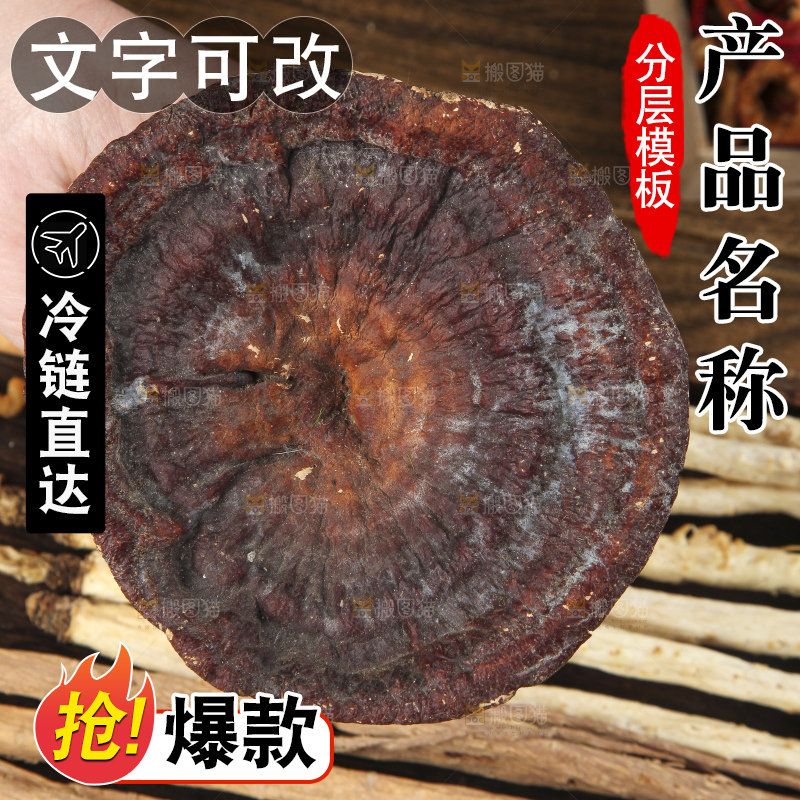 手里拿着灵芝