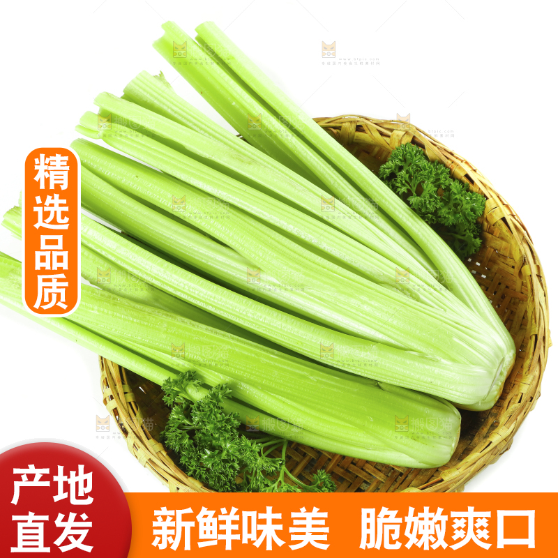 白底上放着西洋芹