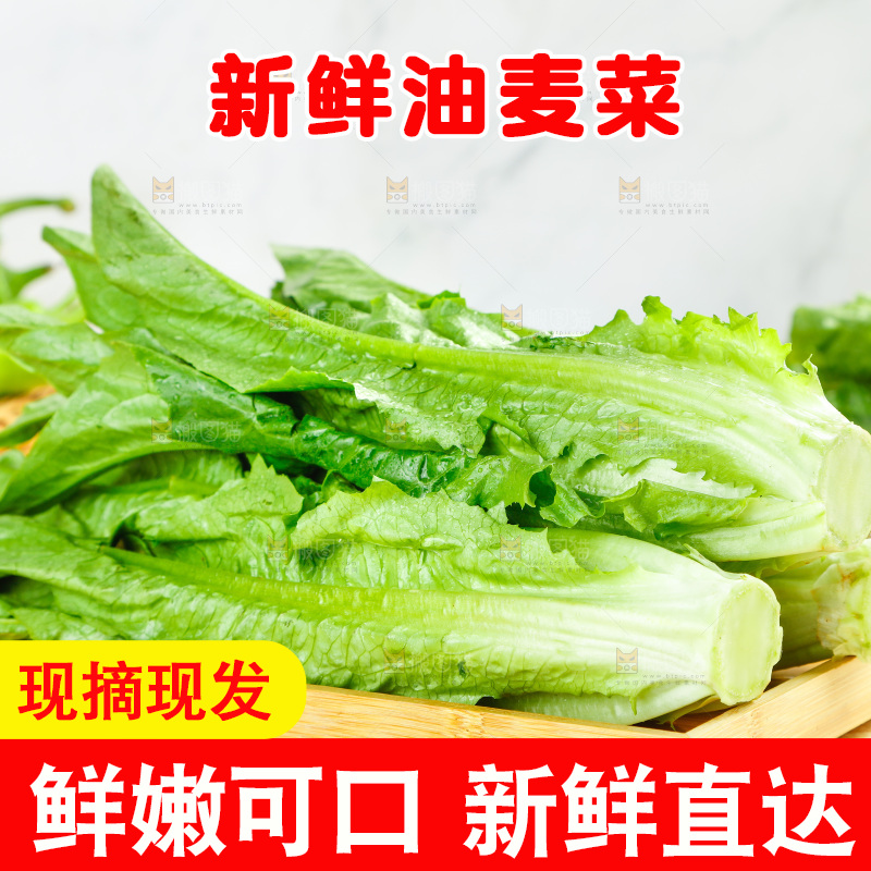 木板上的米香油麦菜