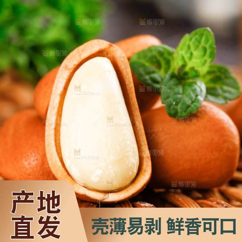 深底上摆放着松子
