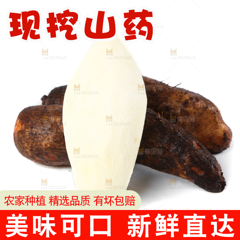 白底上的糯米金秤砣山药