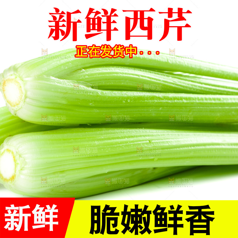 白底上放着西洋芹
