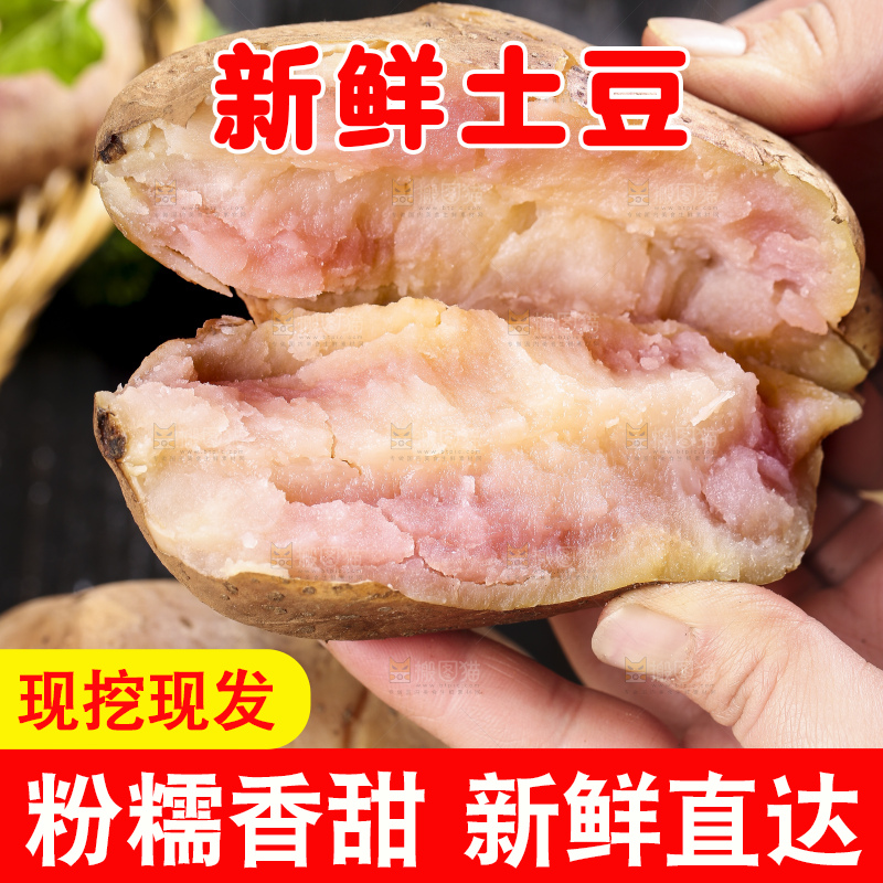 手里拿着彩色土豆