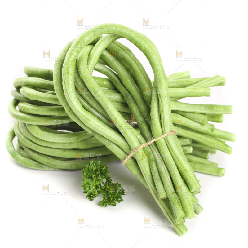 白底上的豇豆