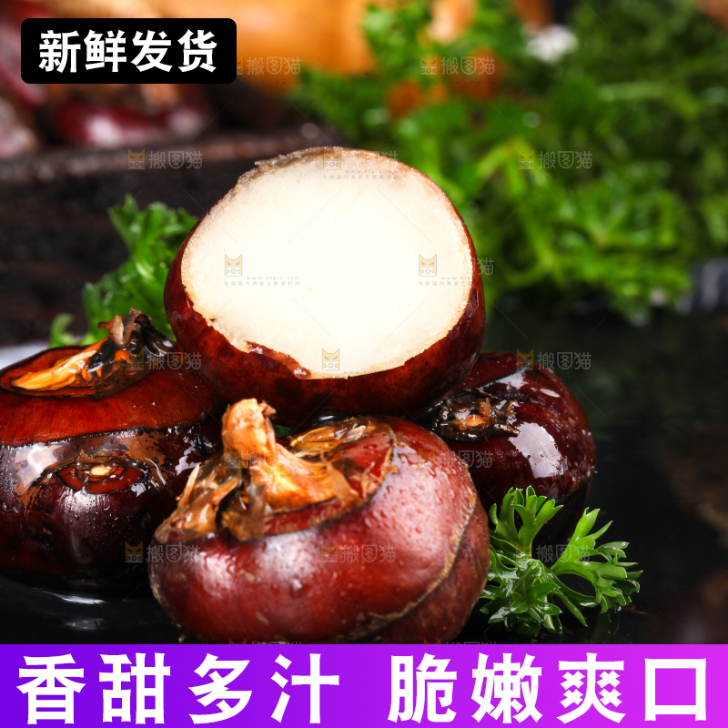 黑石板上的荸荠