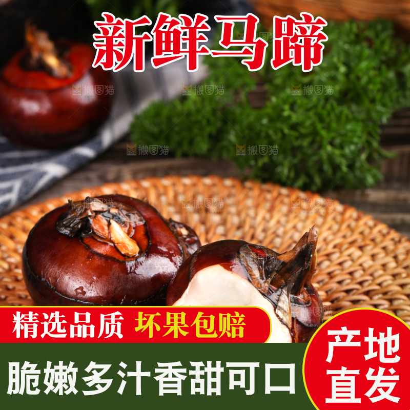 竹垫子上放着广西马蹄