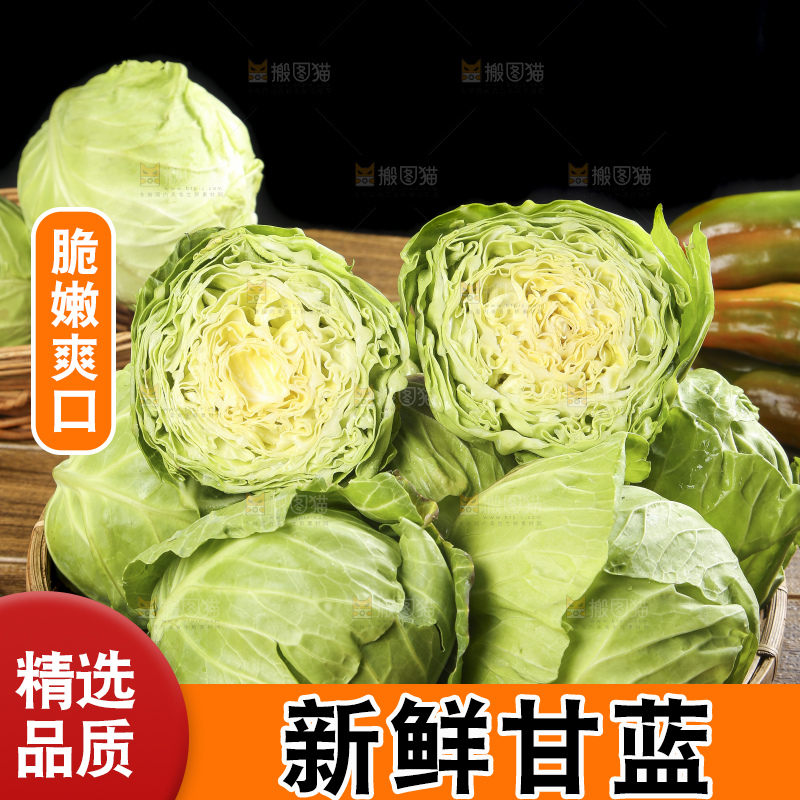 篮子里装着绿甘蓝