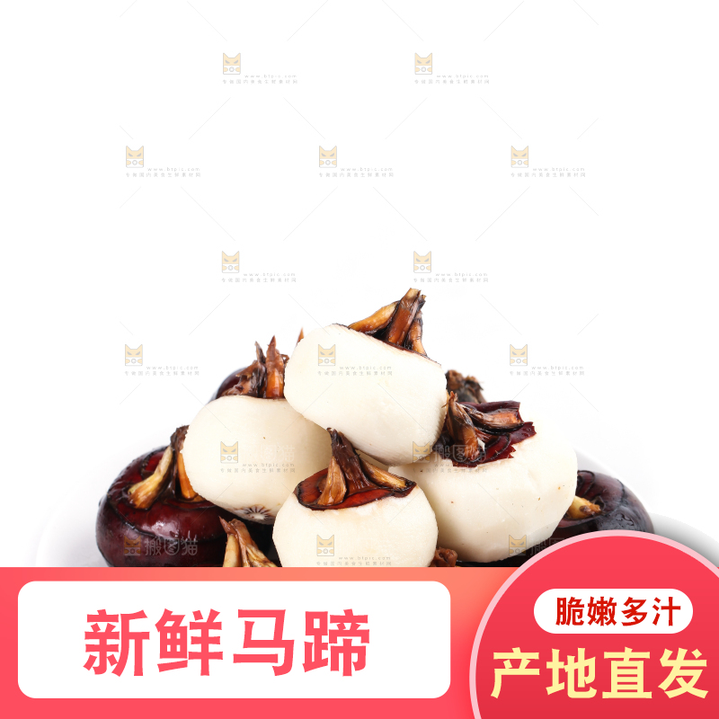 白底上摆放着乐昌北乡马蹄