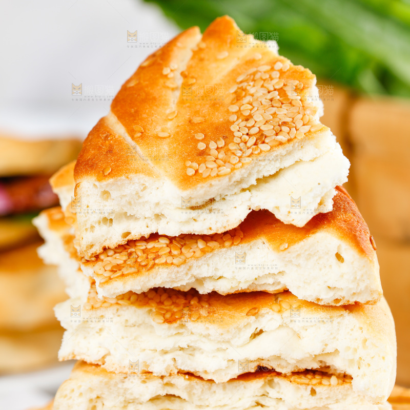 白格子底上的河南吊炉烧饼