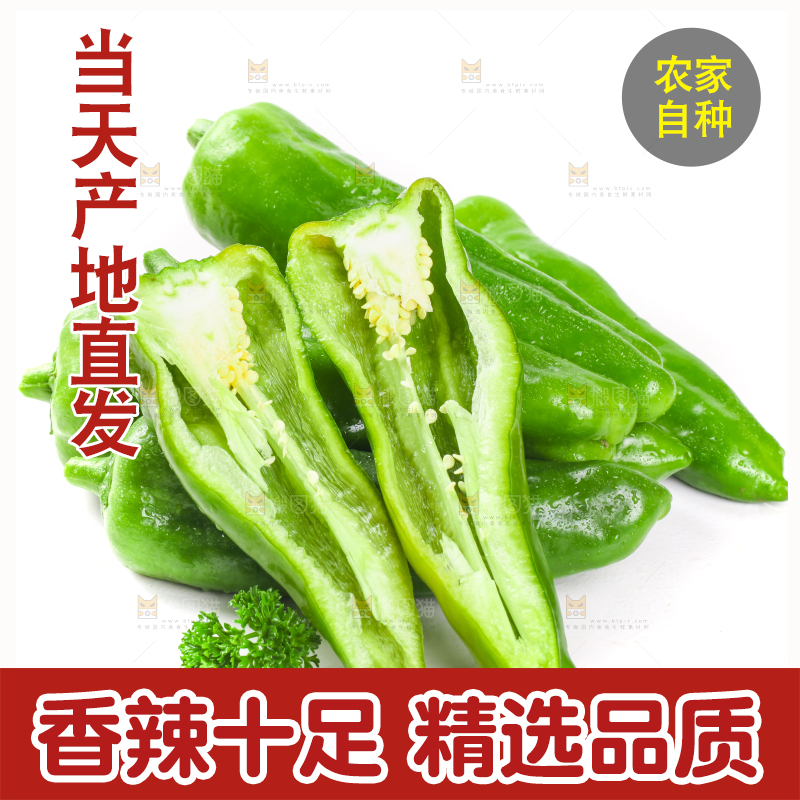 白底上的大青椒