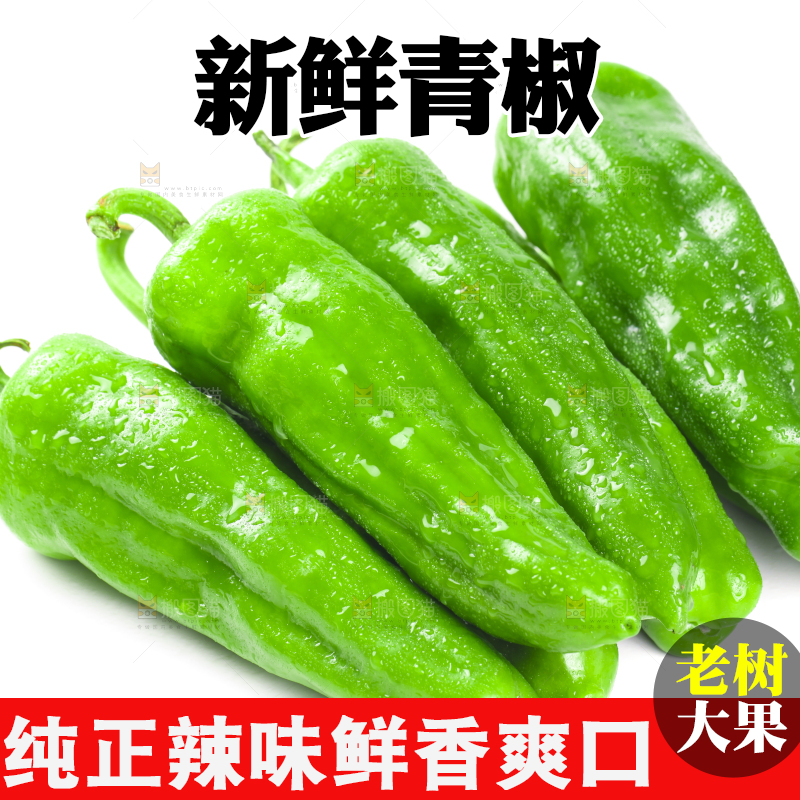 白底上的大青椒