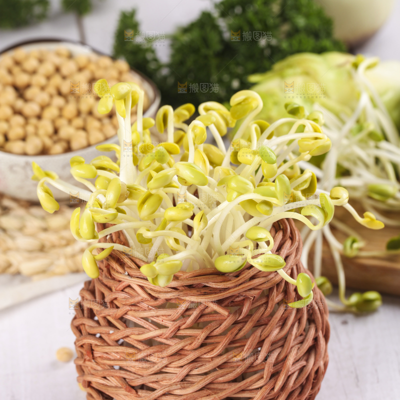 篮子里装着豆芽
