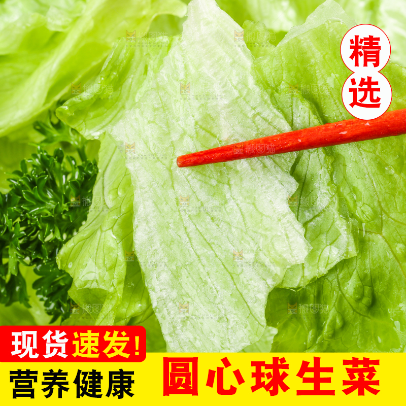 深底上的圆形生菜