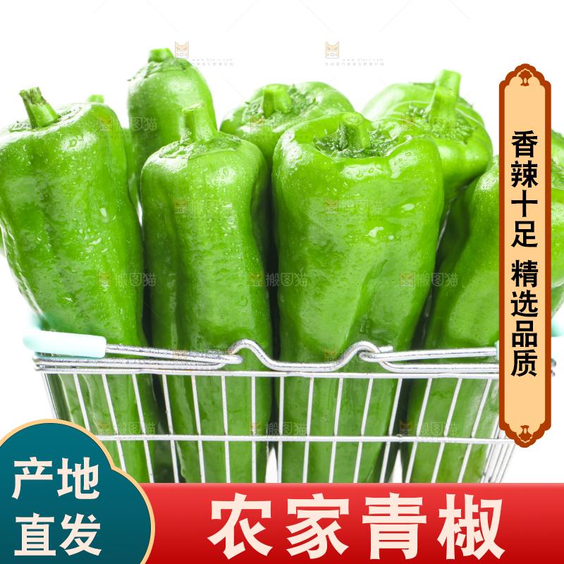 篮子里装着菜椒