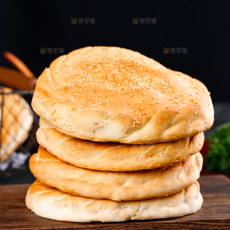 黑底上的吊炉大烧饼