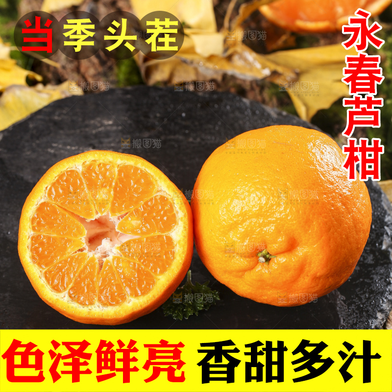 黑石板上的云南椪柑