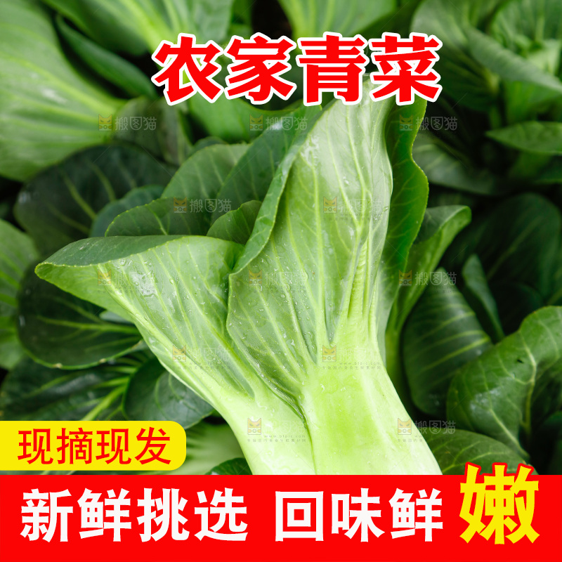 木板上放着上海青