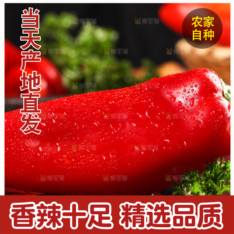 黑石板上的红辣椒