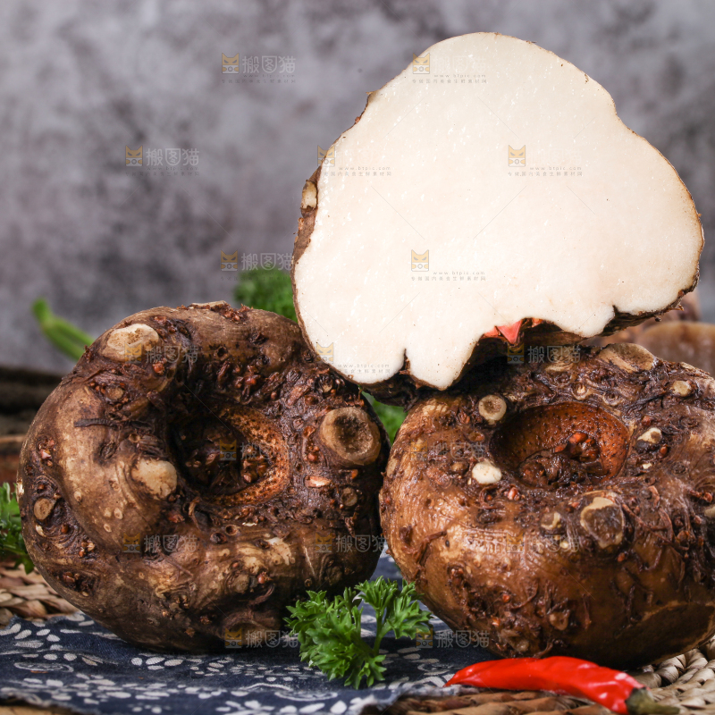 花底上放着云南魔芋