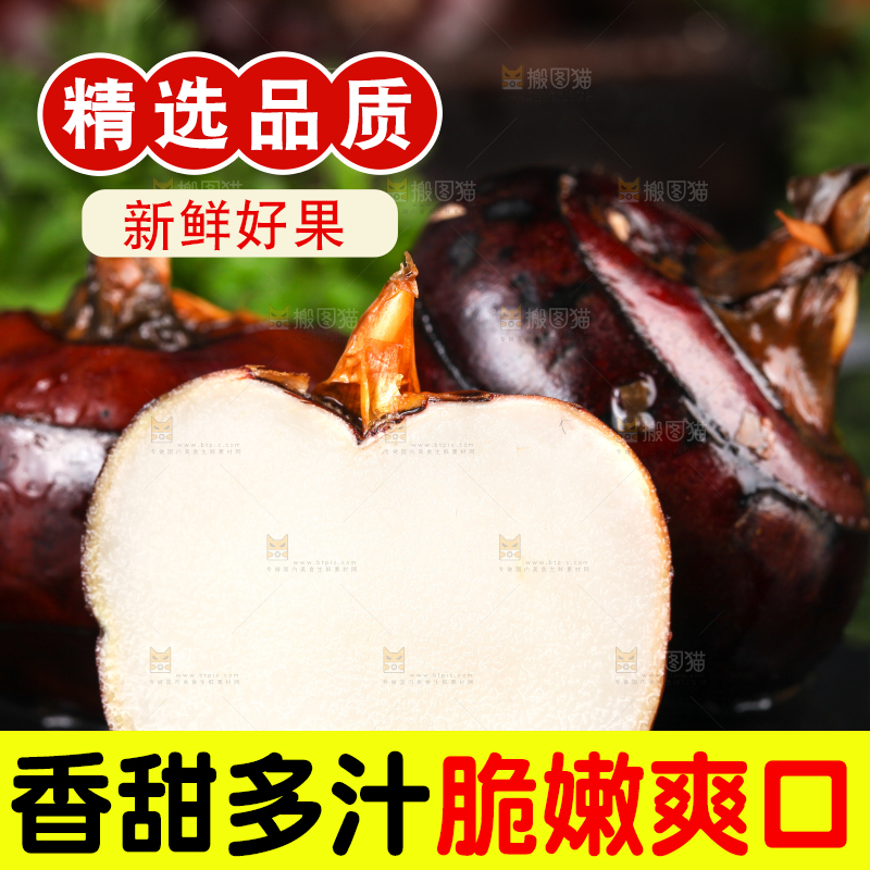 黑石板上的荸荠