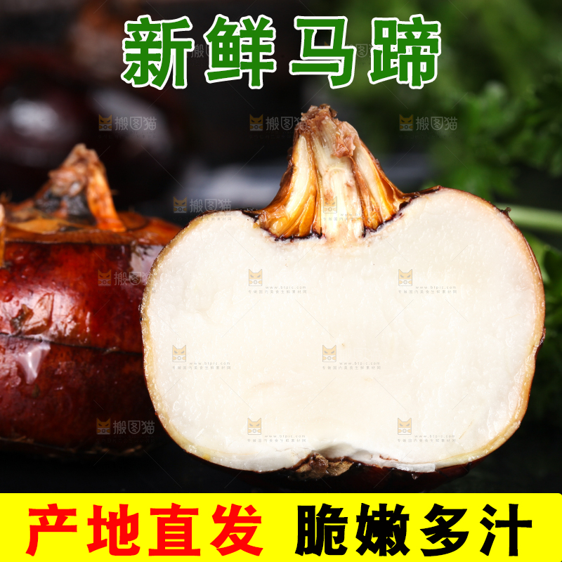 黑石板上的荸荠