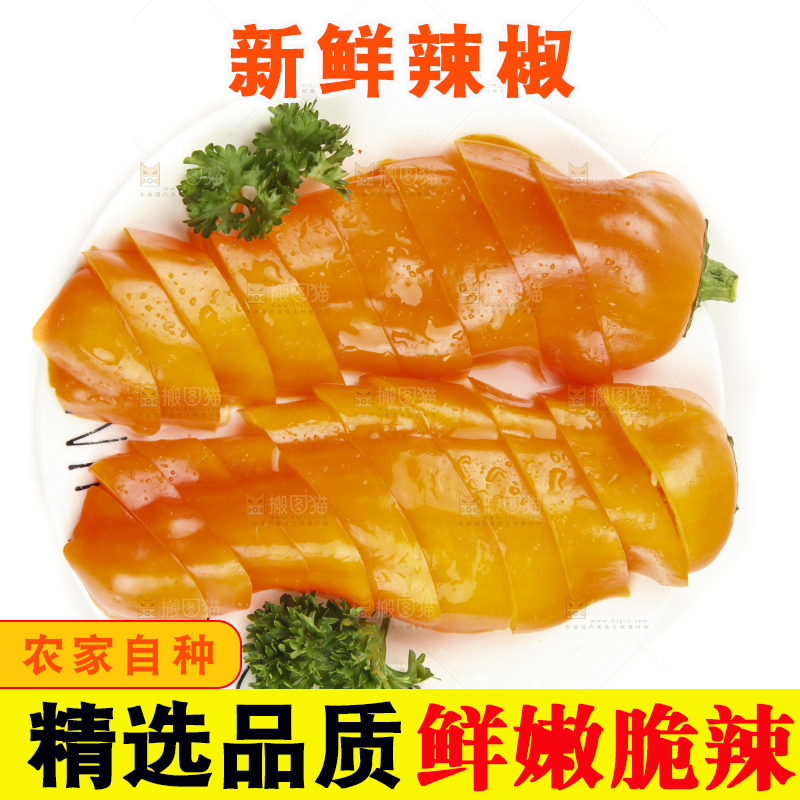 白底上的彩色辣椒