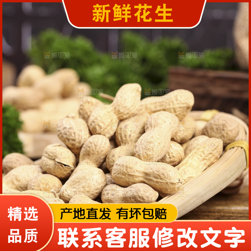 木板上的紫皮花生