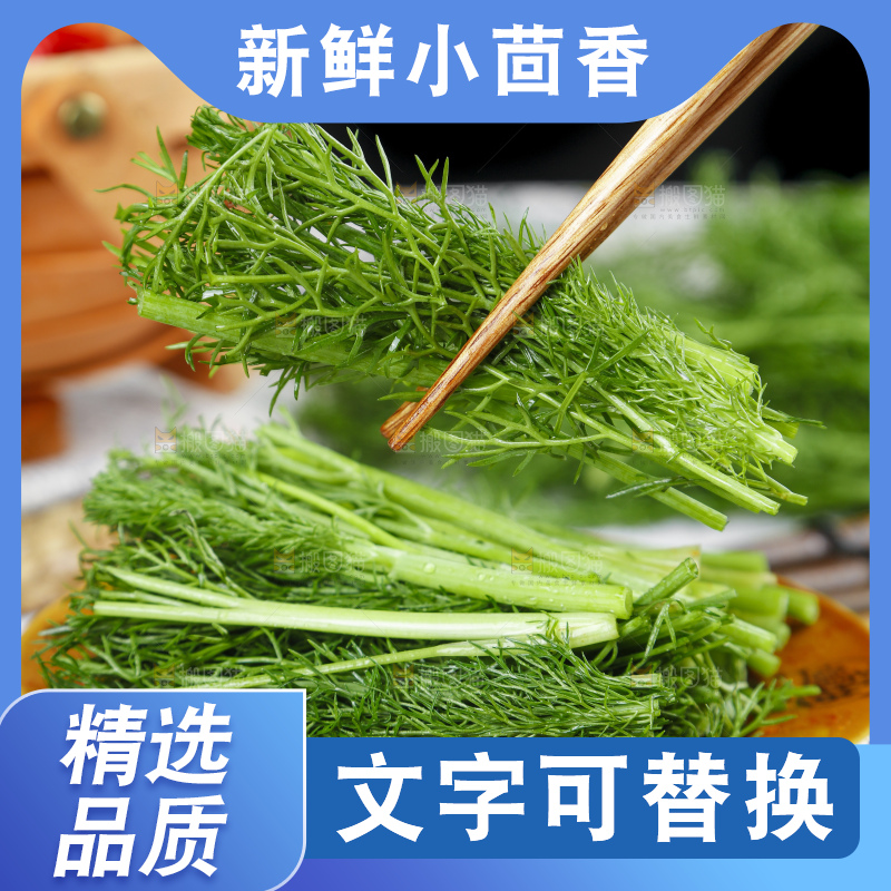 盘子里装着农家茴香菜