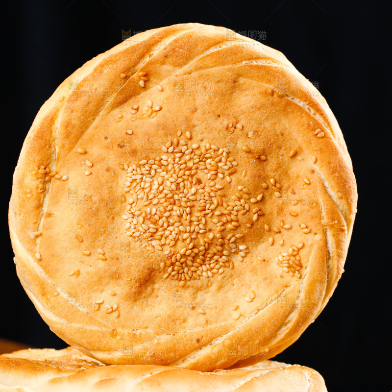 黑底上的吊炉大烧饼