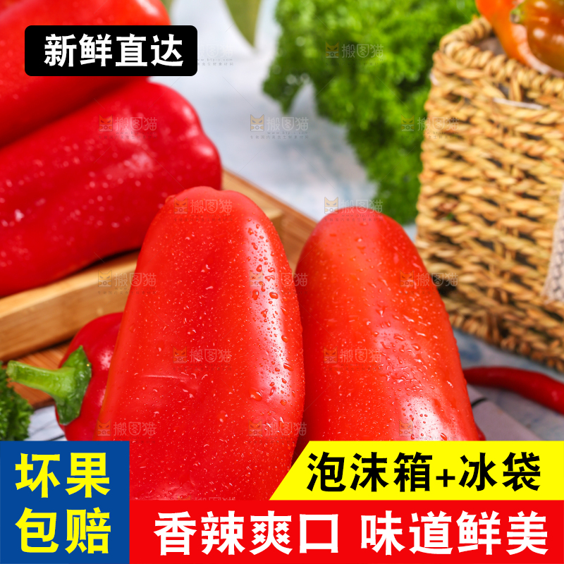 白格子底上的大红辣椒