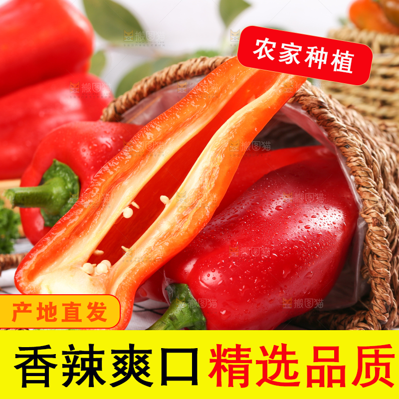 篮子里的新鲜红辣椒