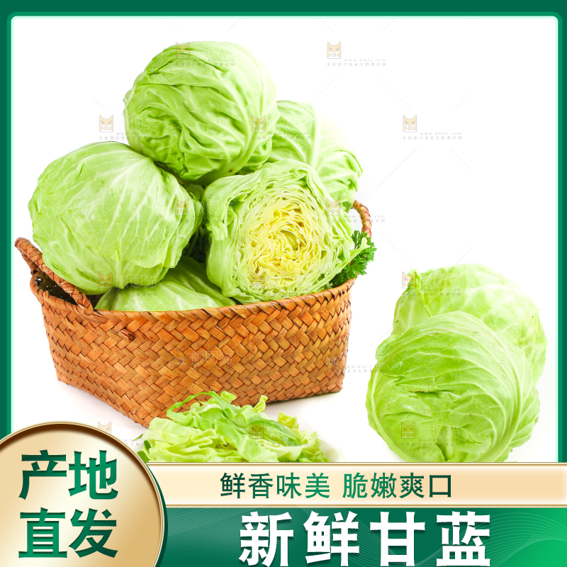 篮子里装绿甘蓝