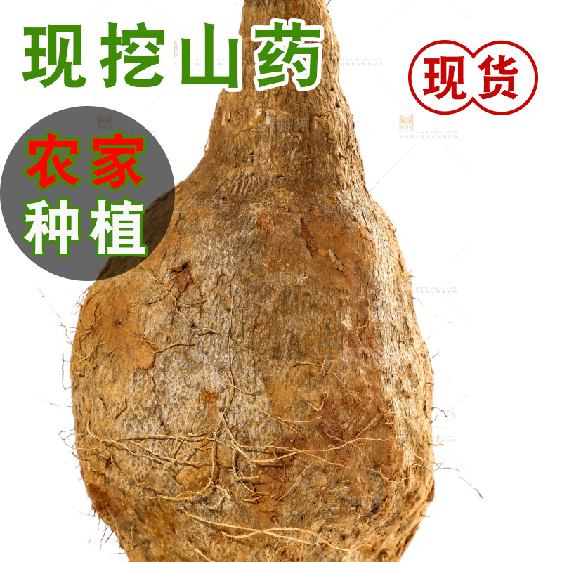 白底上放着云南糯米山药