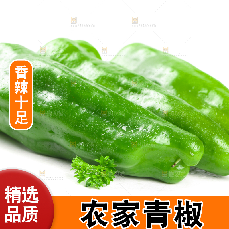 白底上放着湖北青椒