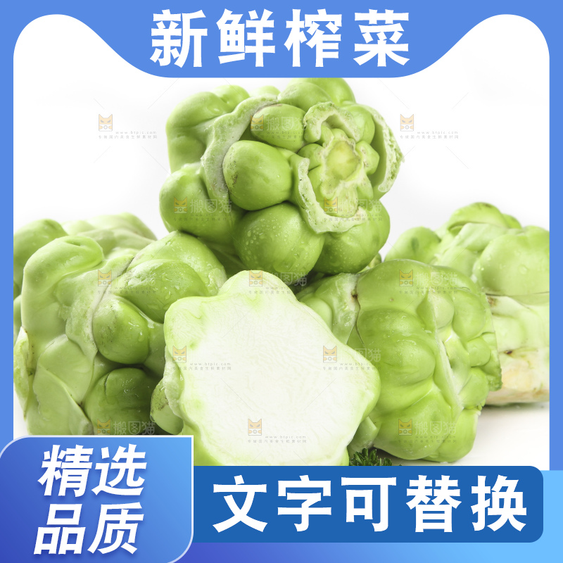 白底上放着芥菜头