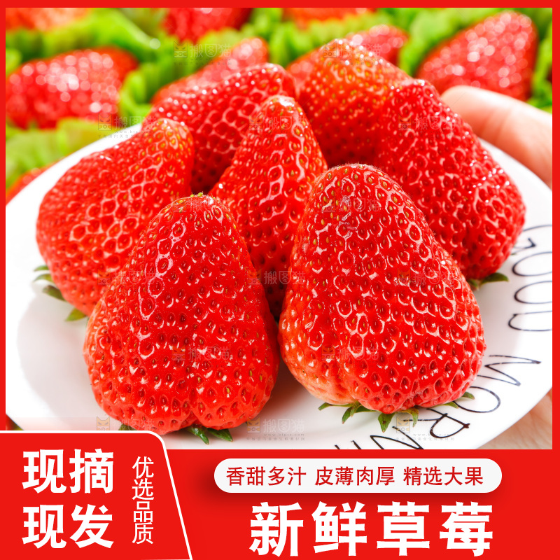 盘子里的冬草莓