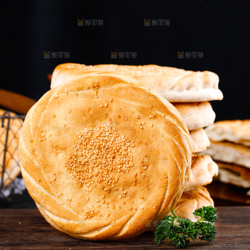 黑底上的吊炉大烧饼