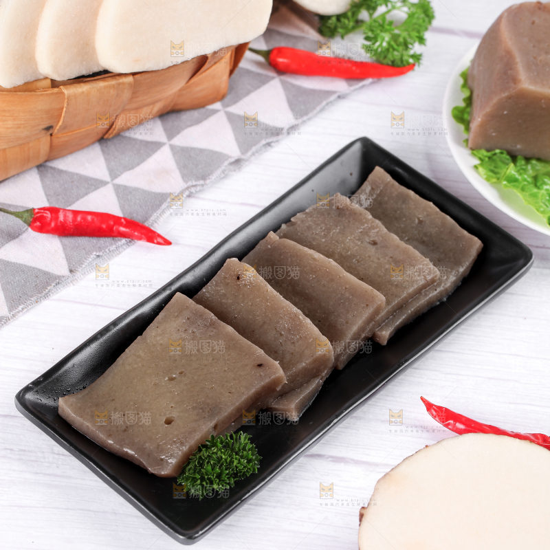 浅底上的手工魔芋豆腐