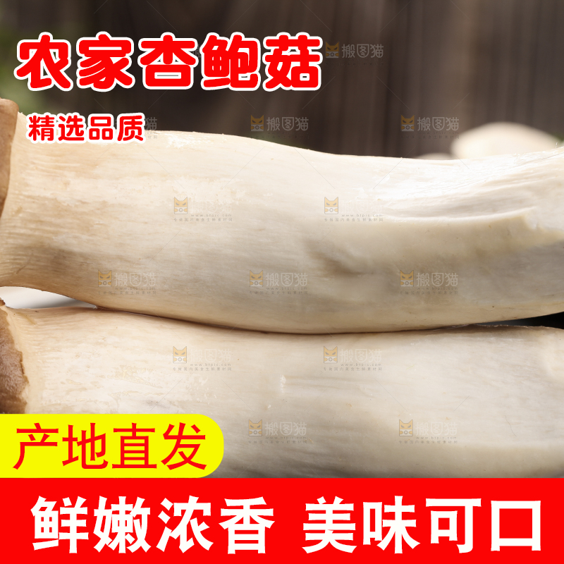 黑石板上的杏鲍菇
