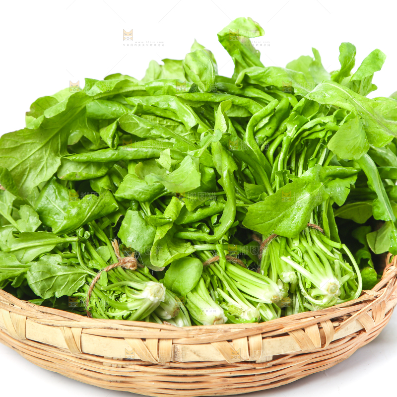 篮子里装着芥菜