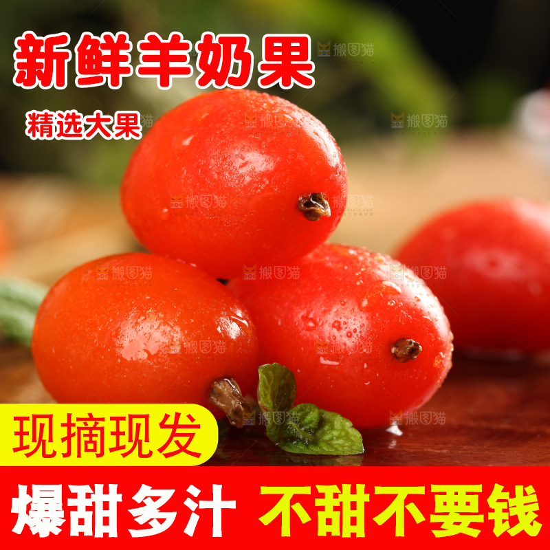 木底上放着新鲜胡颓果
